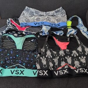 LOT: 8 VSX Sports Bras Various Designs NWOT